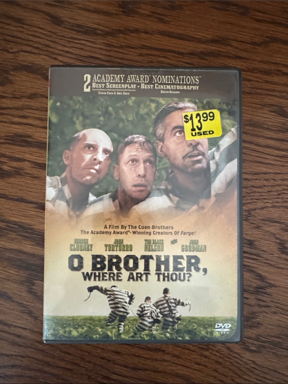 O Brother, Where Art Thou? DVD - Yellow/Green Cover